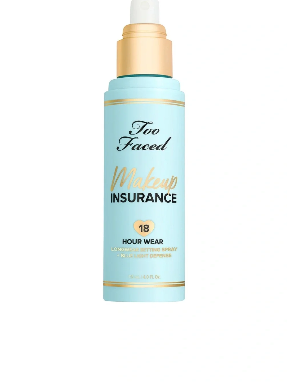 Too Faced Makeup Insurance Longwear Setting Spray & blue light defense NIB